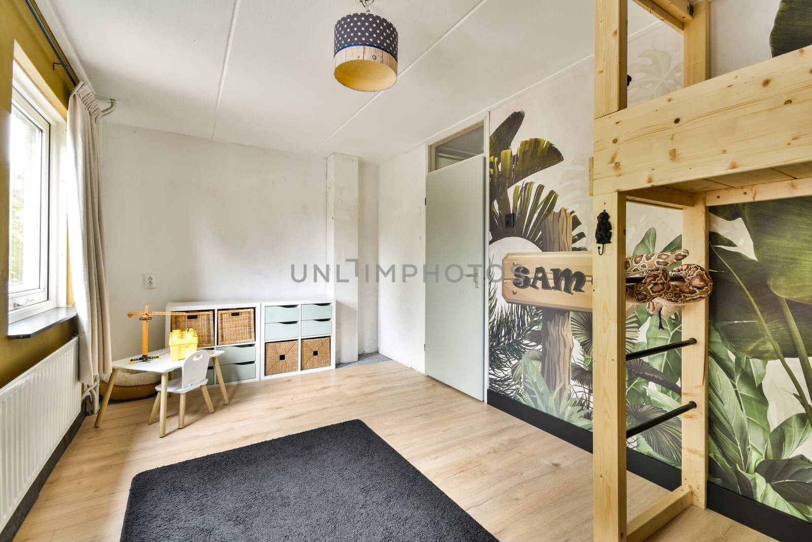 A bright and inviting room featuring subtle natural designs, contemporary furniture, and a harmonious color palette, creating a serene atmosphere for relaxation.