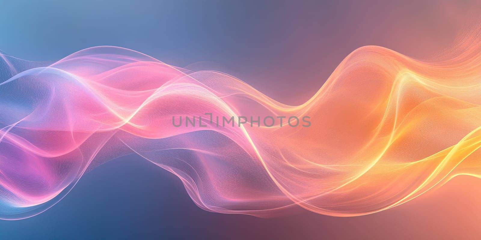 Soft pastel hues blend seamlessly, creating an ethereal glow with smooth abstract lines and light streaks.