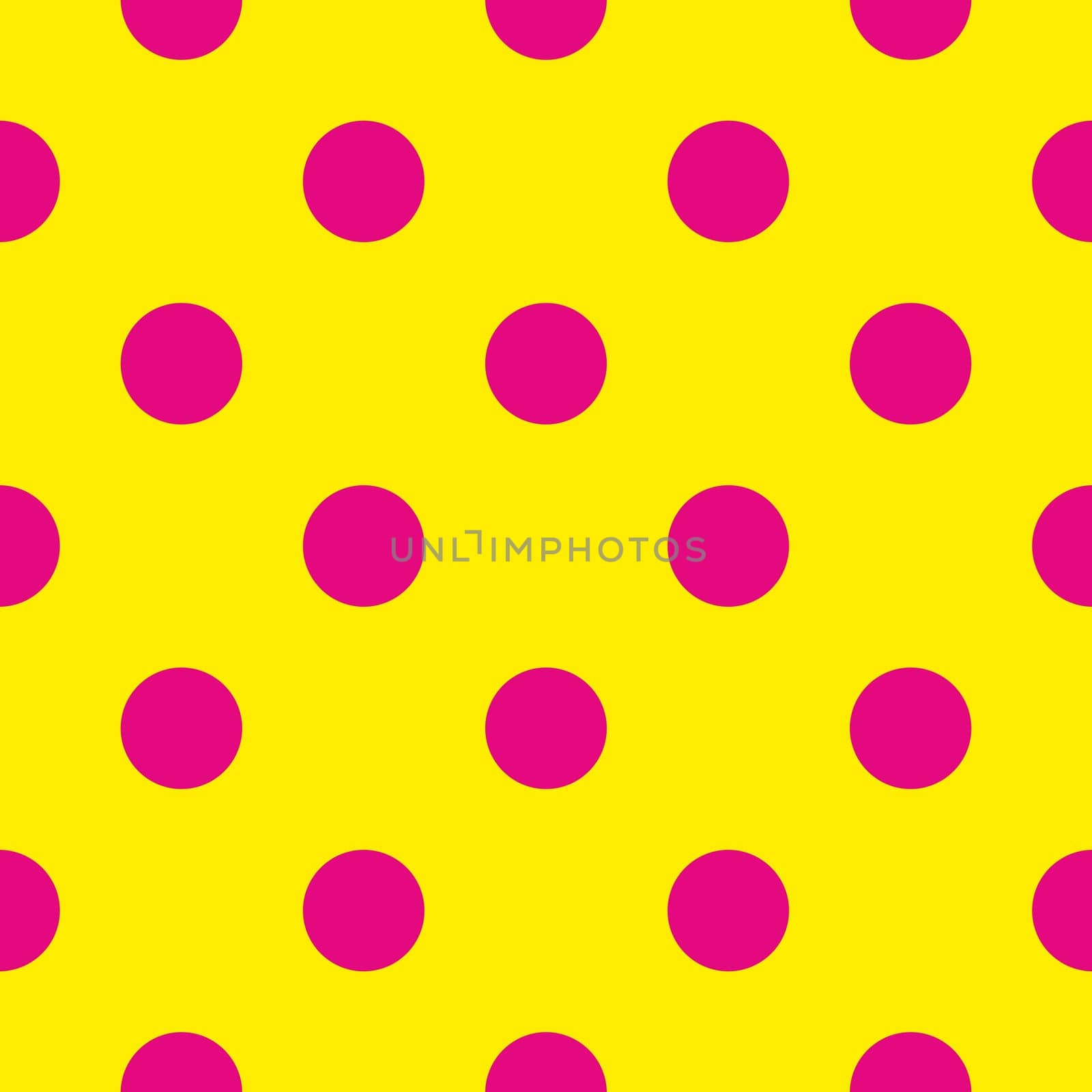Seamless pattern with big pastel pink polka dots on a sunny yellow background. For desktop wallpaper, cards, invitations, wedding or baby shower albums, backgrounds, arts and scrapbooks.