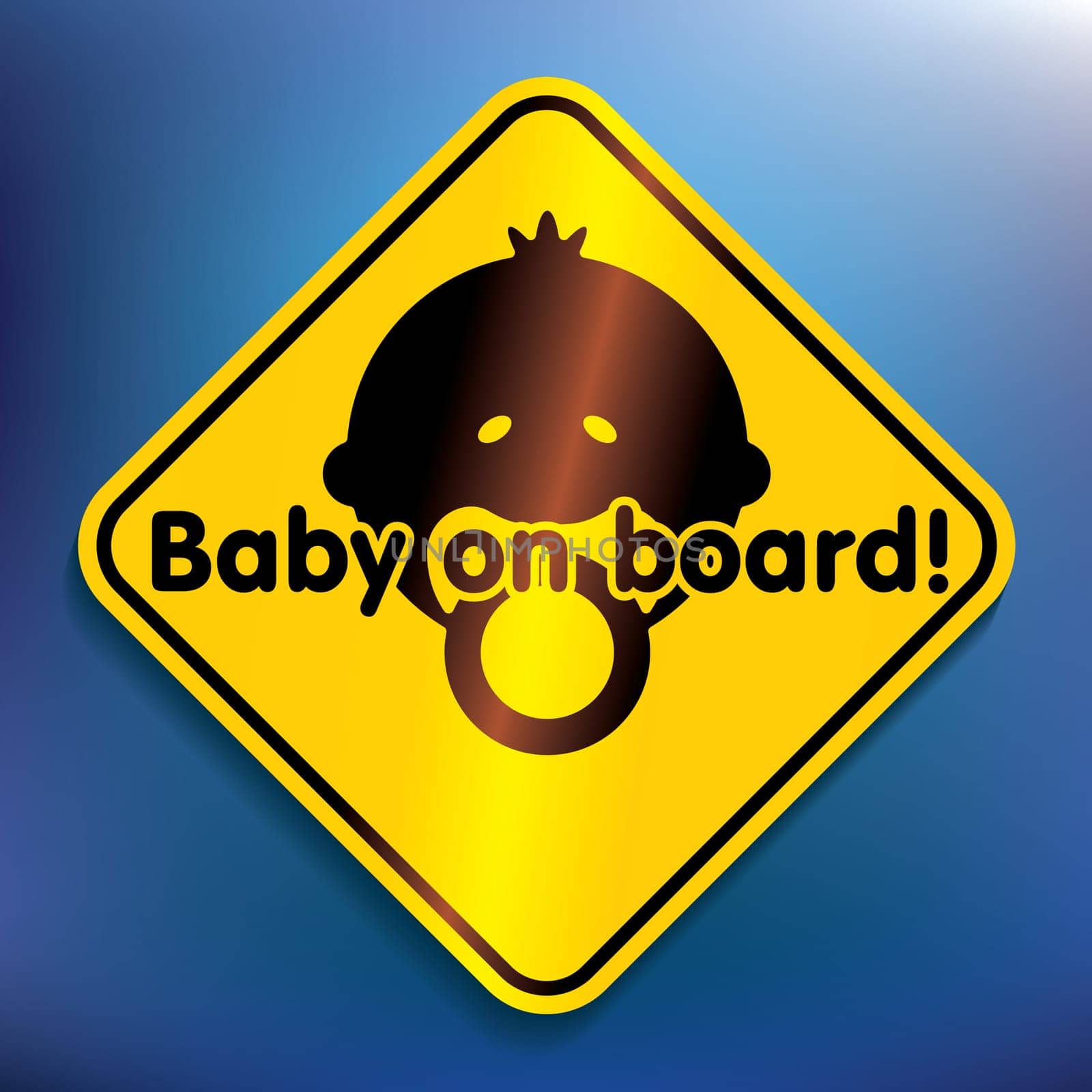 Baby on board sticker - vector illustration