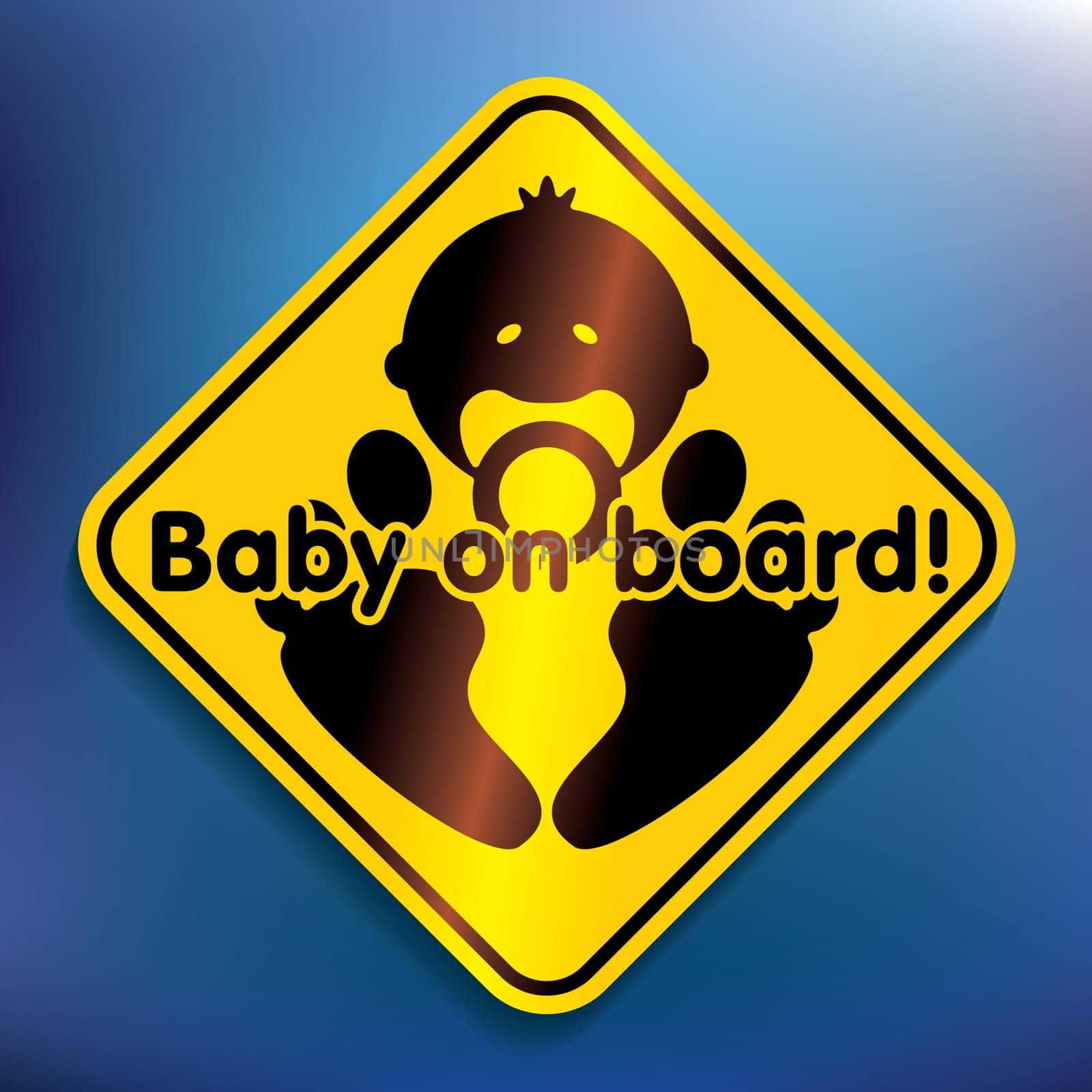 Baby on board sticker - vector illustration