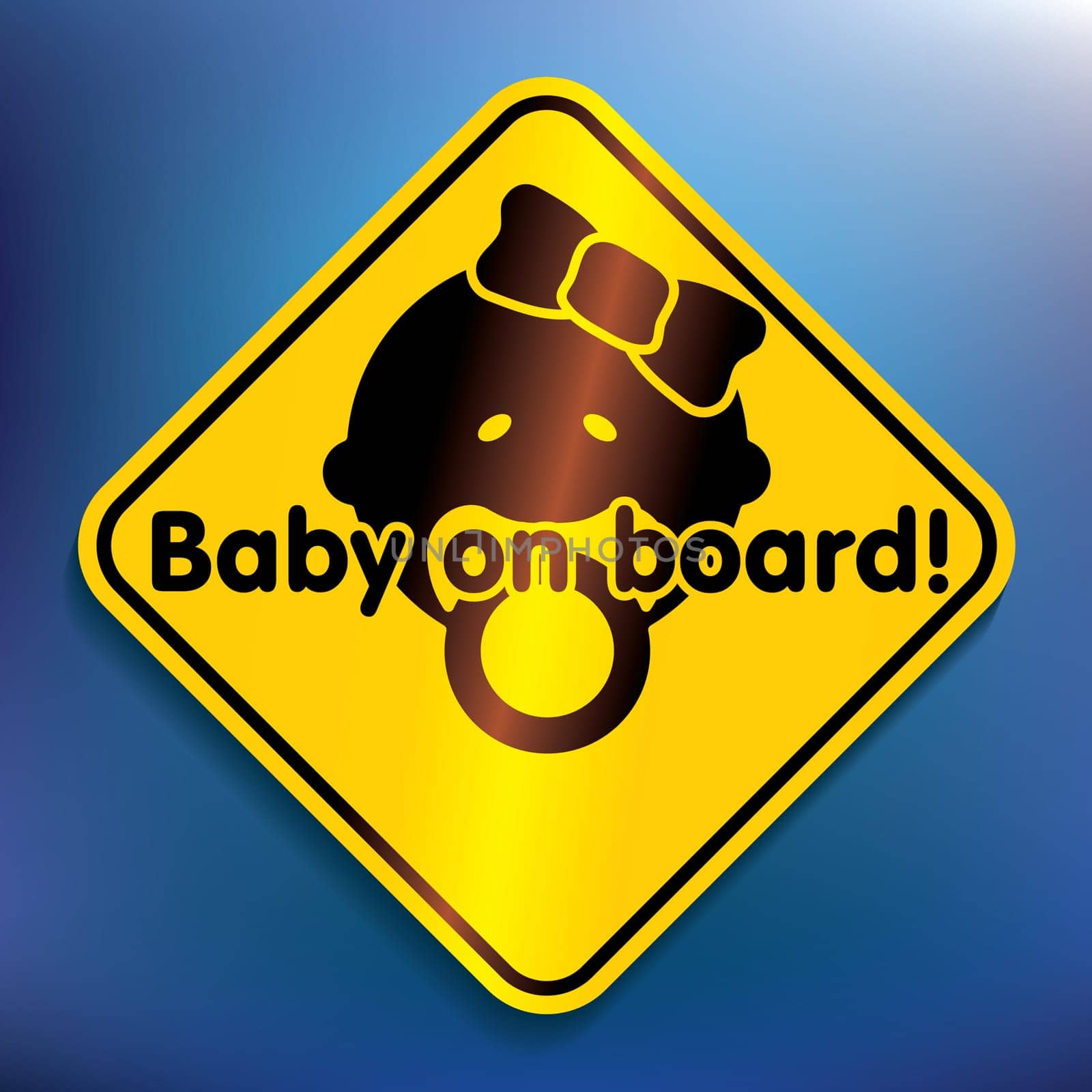 Baby on board sticker - vector illustration