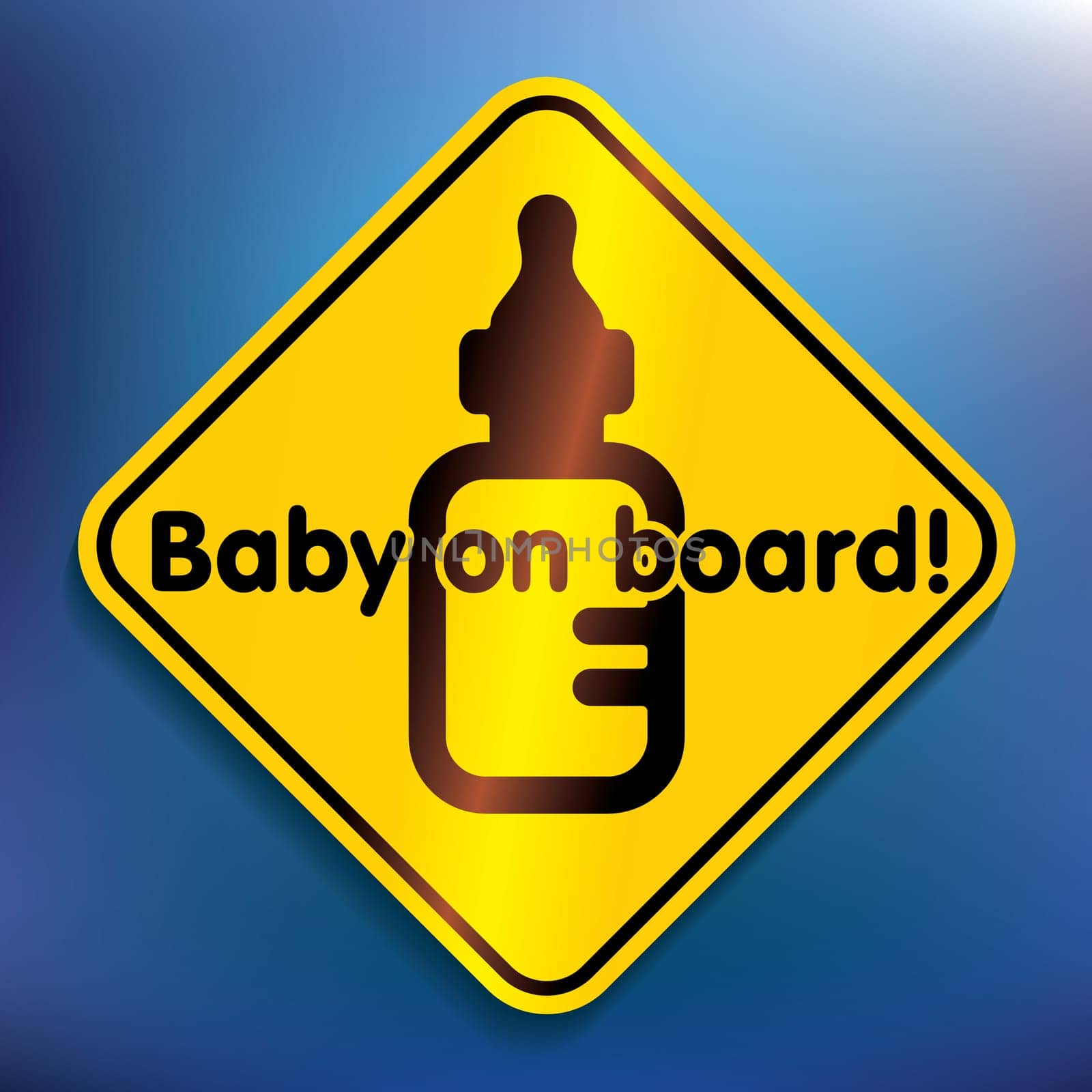 Baby on board sticker - vector illustration