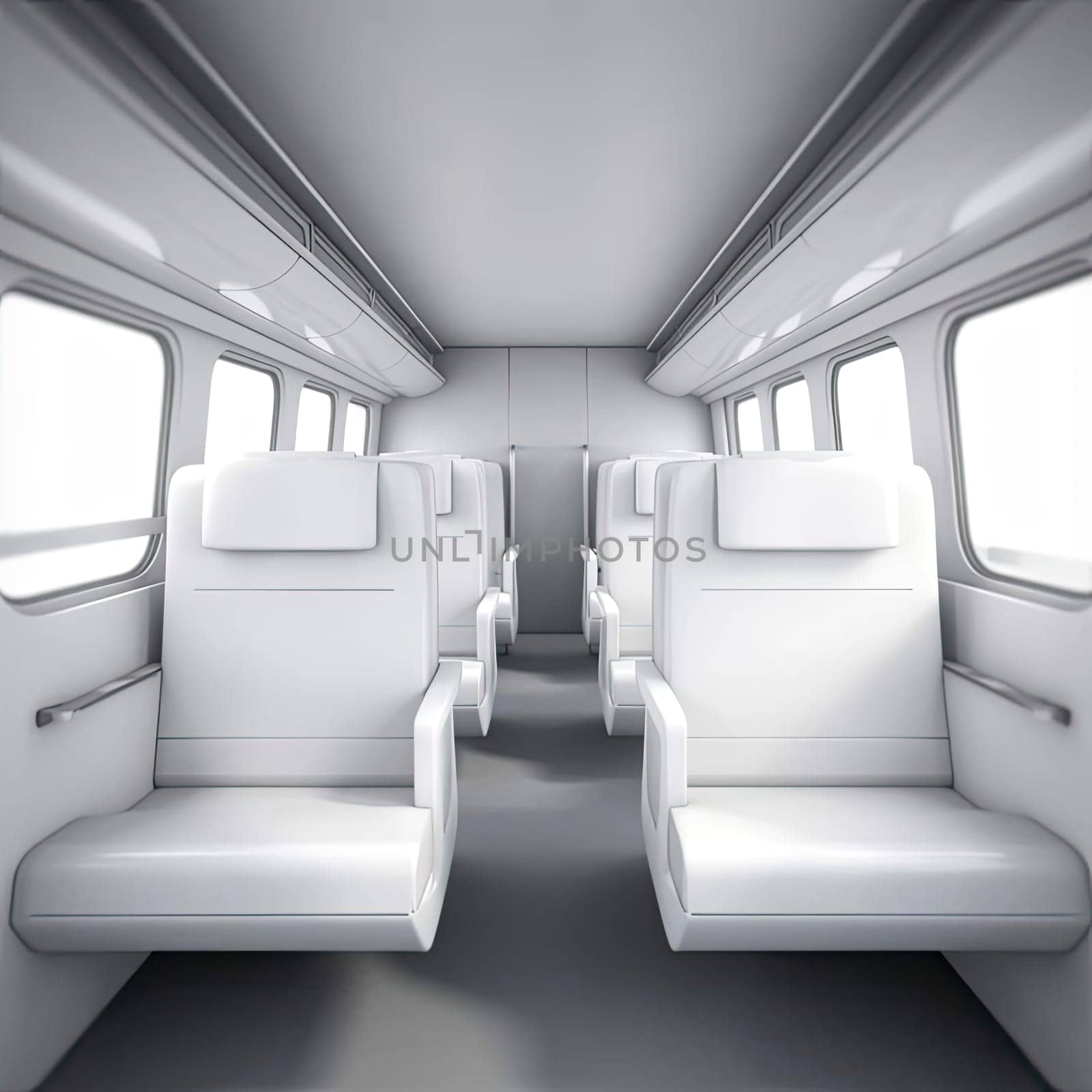 Interior of the passenger compartment of the plane