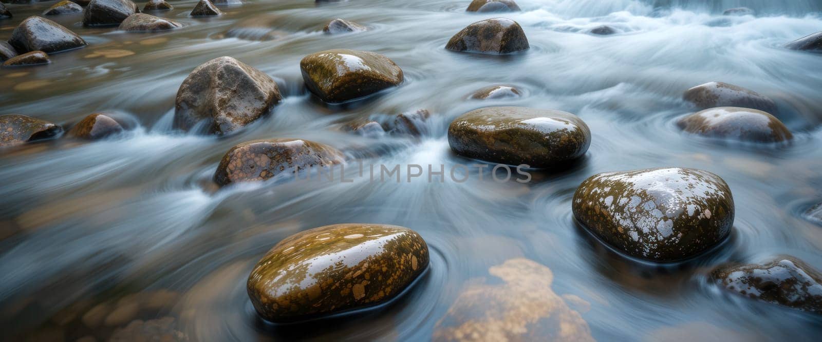Flowing Water Over Rocks