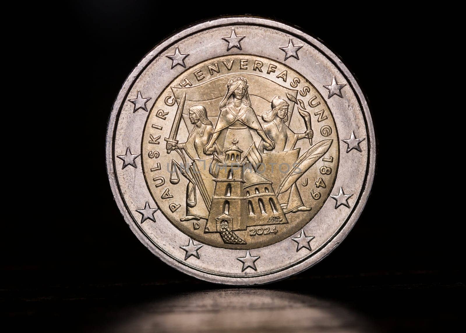 deutsche 2-Euro Gedenkmünze 175. Jubiläum Paulskirchenverfassung