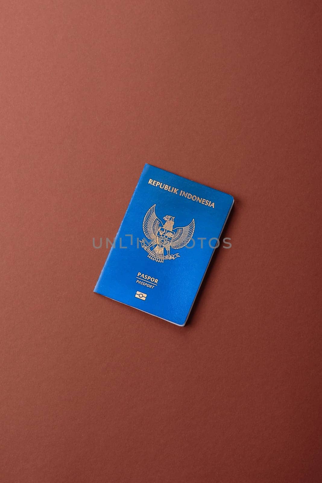 Indonesian passport for travelling, flying and doing business. Indonesia document, id for crossing the border