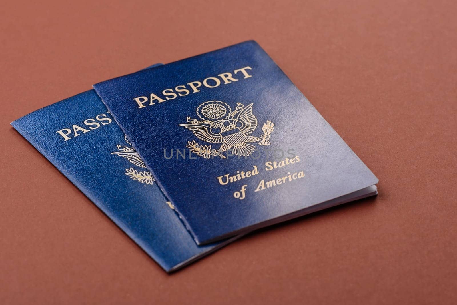 US passport for travelling, flying and doing business. USA document, id for crossing the border