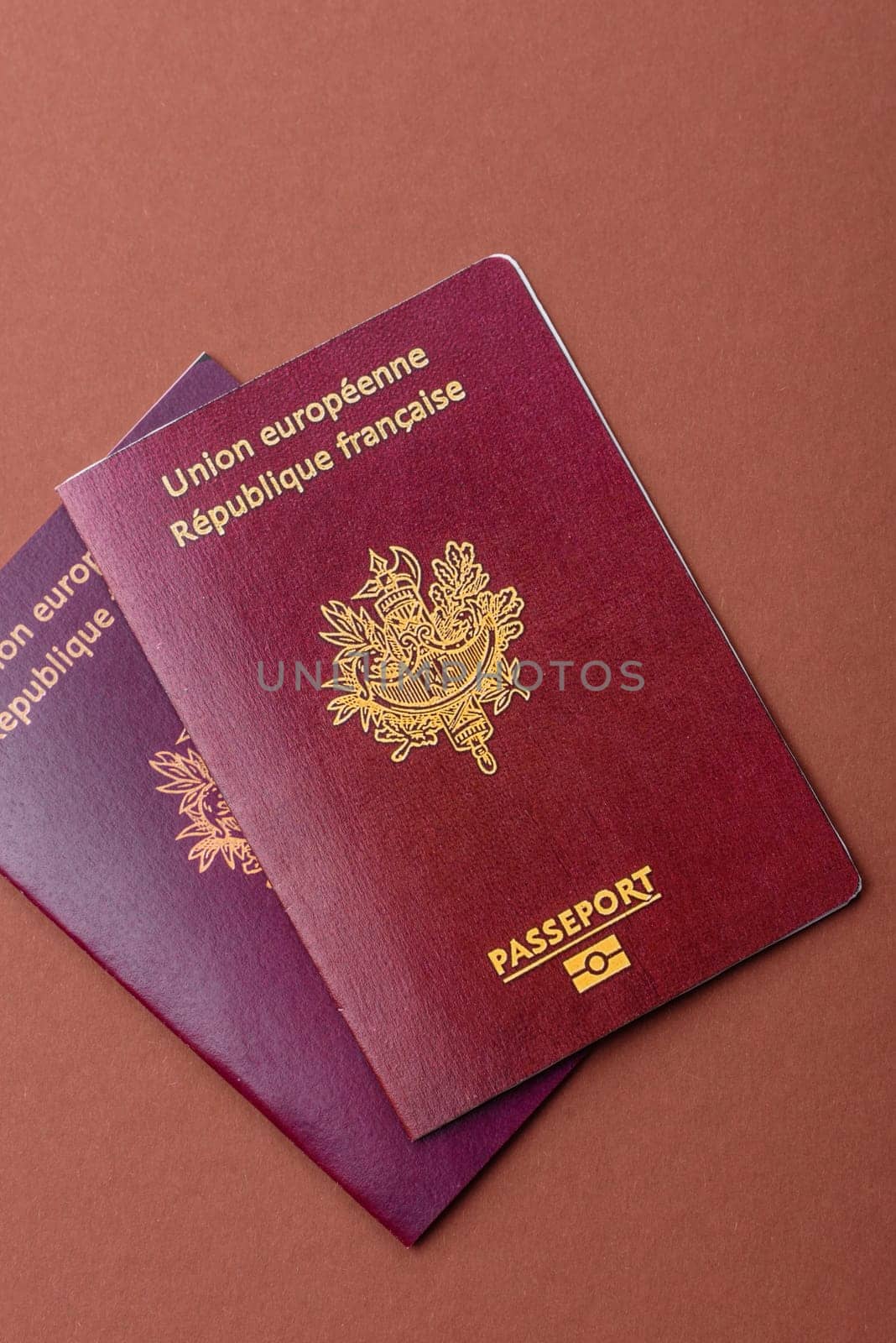French passport for travelling, flying and doing business. France document, id for crossing the border