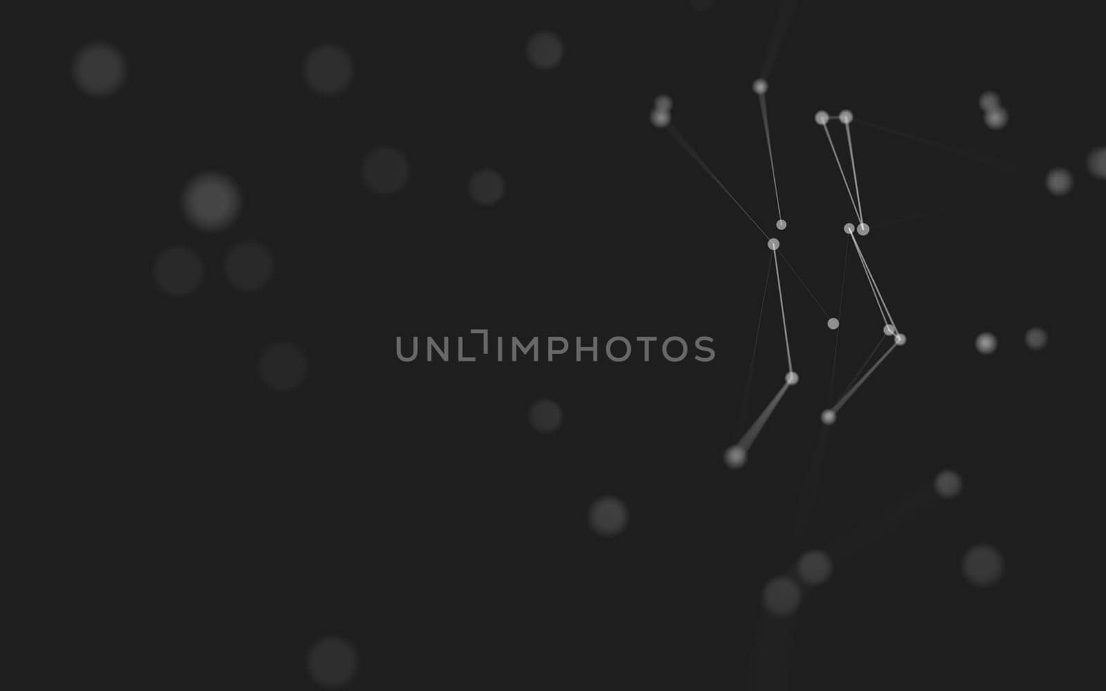 3d Abstract background. Molecules technology with polygonal shapes, connecting dots and lines. Connection structure. Big data visualization. 3d background. 