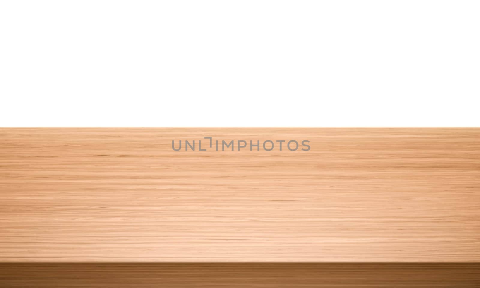 View of wood or wooden table top corner Isolated on white background