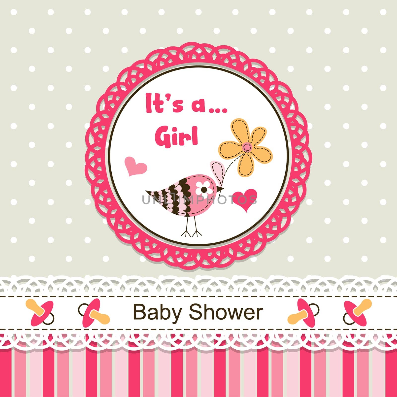 Template greeting card, vector illustration
