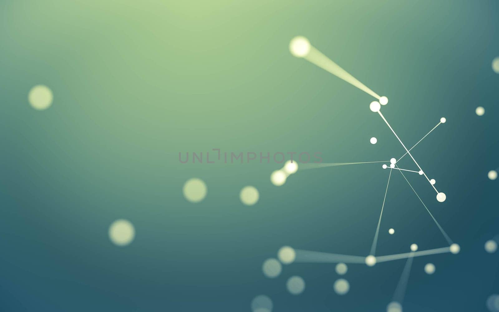 3d Abstract background. Molecules technology with polygonal shapes, connecting dots and lines. Connection structure. Big data visualization. 3d background.