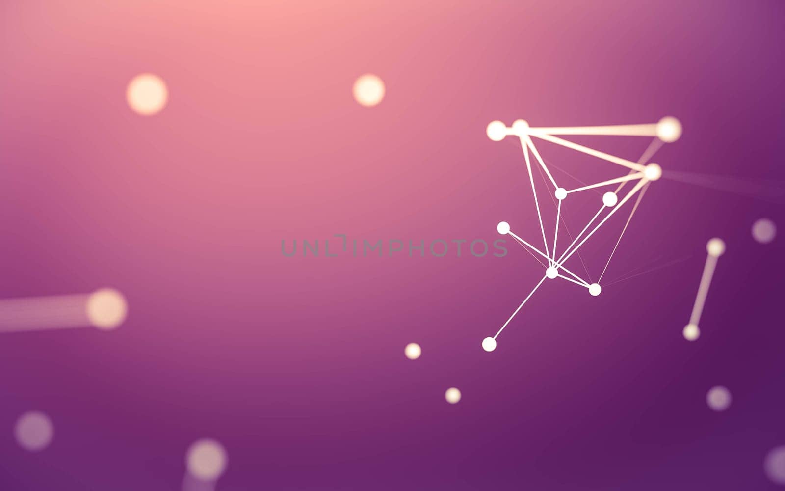 3d Abstract background. Molecules technology with polygonal shapes, connecting dots and lines. Connection structure. Big data visualization. 3d background.