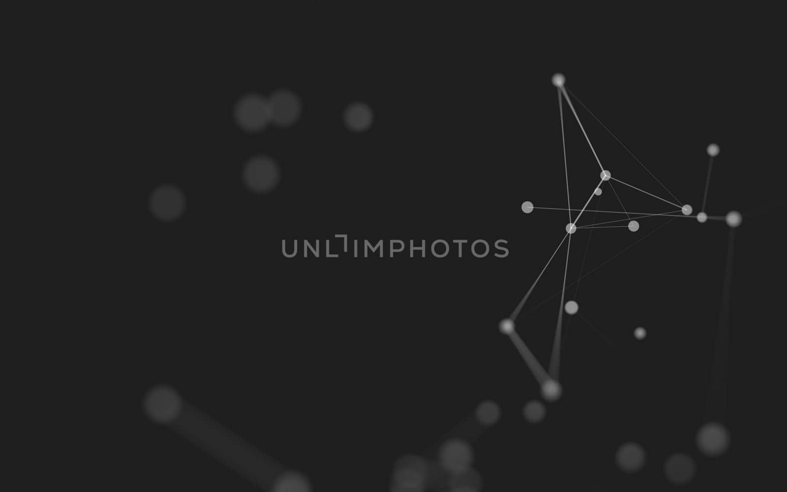 3d Abstract background. Molecules technology with polygonal shapes, connecting dots and lines. Connection structure. Big data visualization. 3d background. 