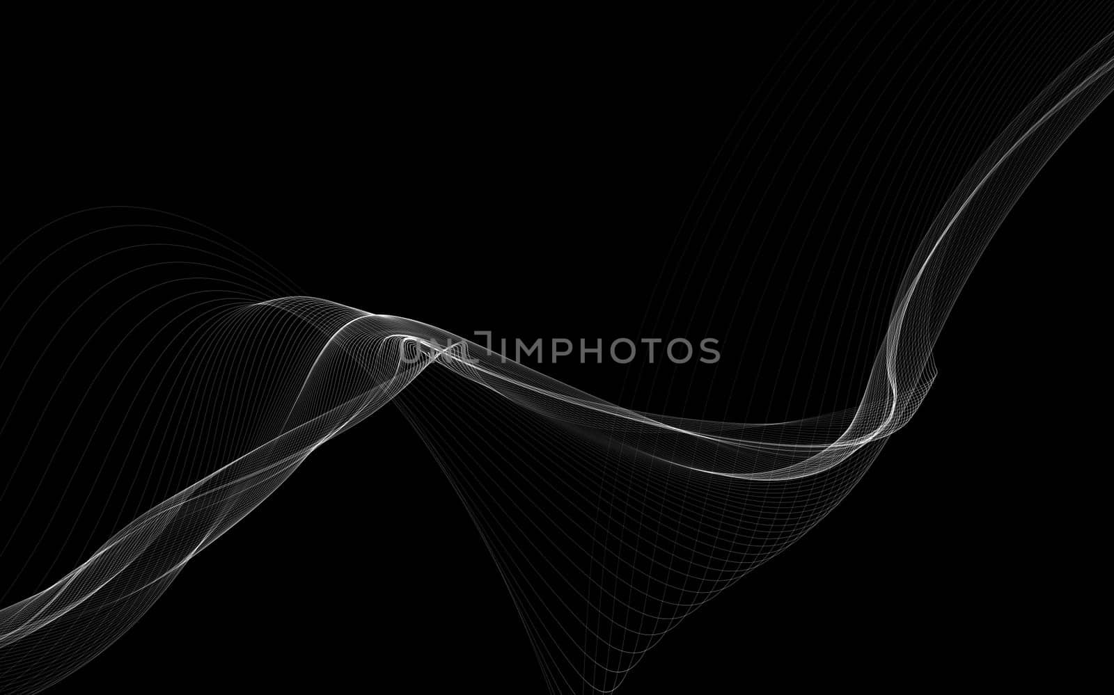 Dark abstract background with a glowing abstract waves, abstract background