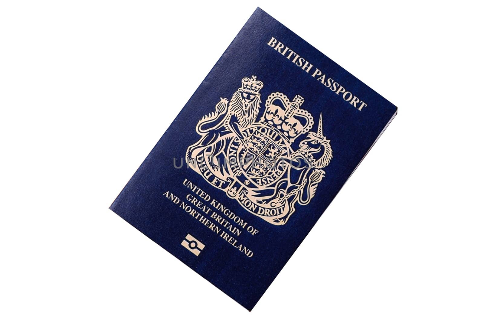 British passport for travelling, flying and doing business. UK document, id for crossing the border