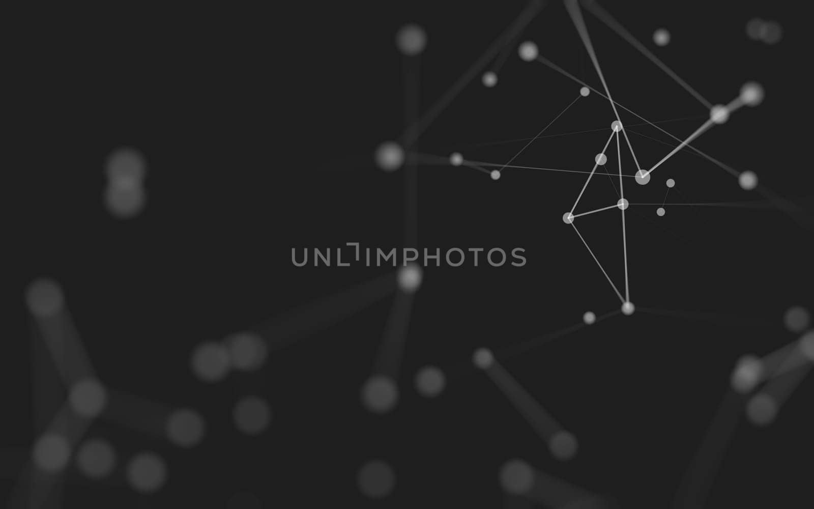 3d Abstract background. Molecules technology with polygonal shapes, connecting dots and lines. Connection structure. Big data visualization. 3d background. 