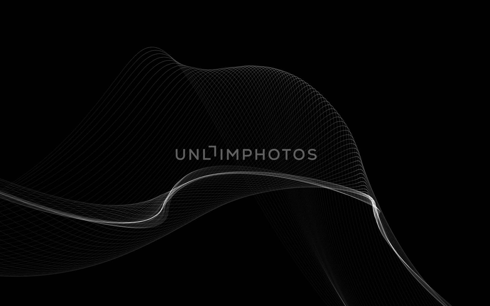 Dark abstract background with a glowing abstract waves, abstract background