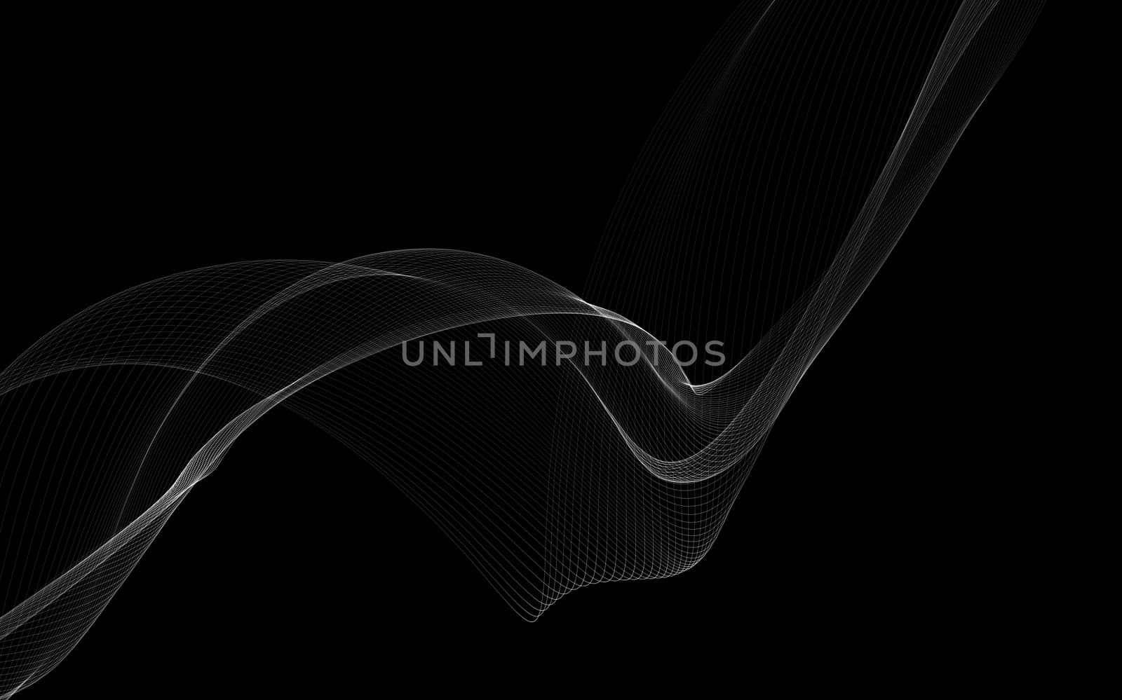 Dark abstract background with a glowing abstract waves, abstract background