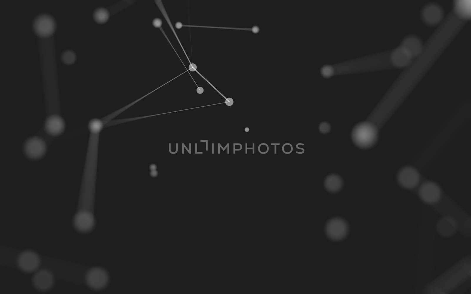 3d Abstract background. Molecules technology with polygonal shapes, connecting dots and lines. Connection structure. Big data visualization. 3d background. 