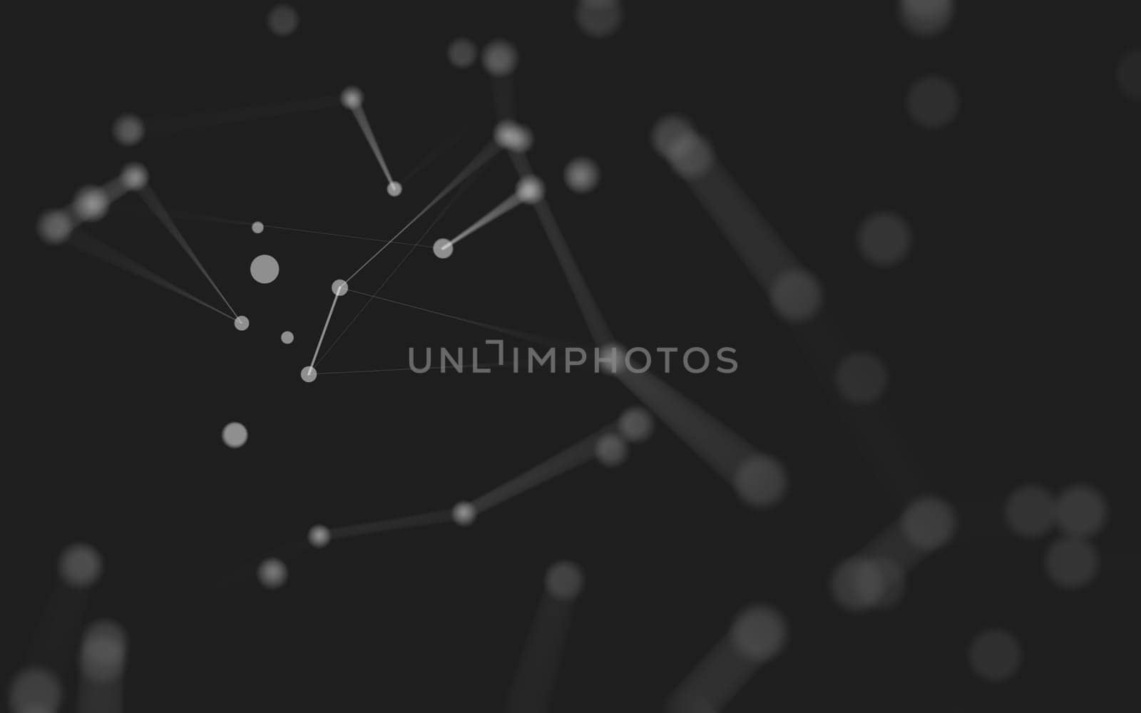 3d Abstract background. Molecules technology with polygonal shapes, connecting dots and lines. Connection structure. Big data visualization. 3d background. 