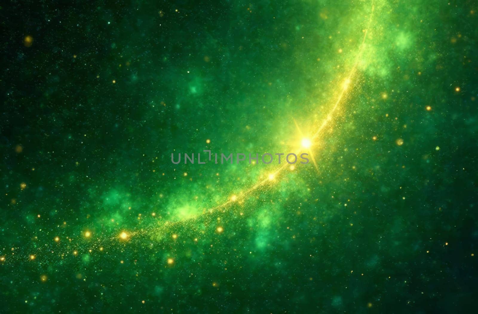 Green corridor astrology. Cosmos and hyperspace.Portal