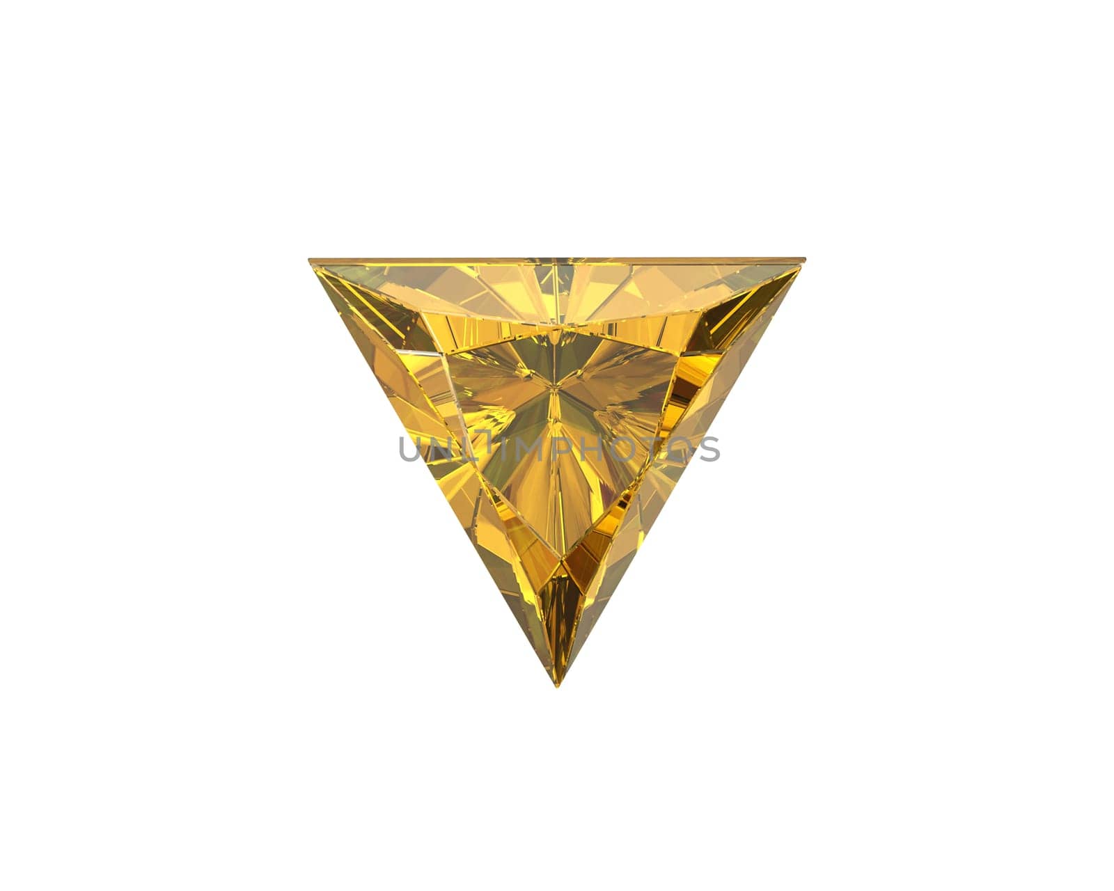 Yellow Diamond Gemstone with high quality on a white background