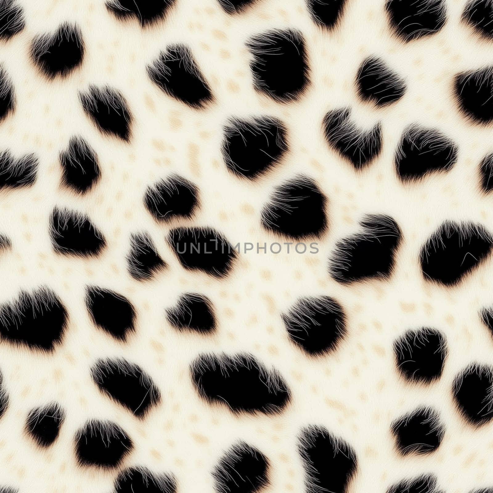 The design features a stylish and modern leopard print pattern with a beige background and prominent black spots. This vibrant texture creates a lively and eye-catching visual appeal.