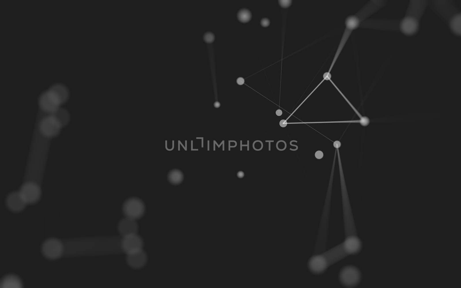 3d Abstract background. Molecules technology with polygonal shapes, connecting dots and lines. Connection structure. Big data visualization. 3d background. 