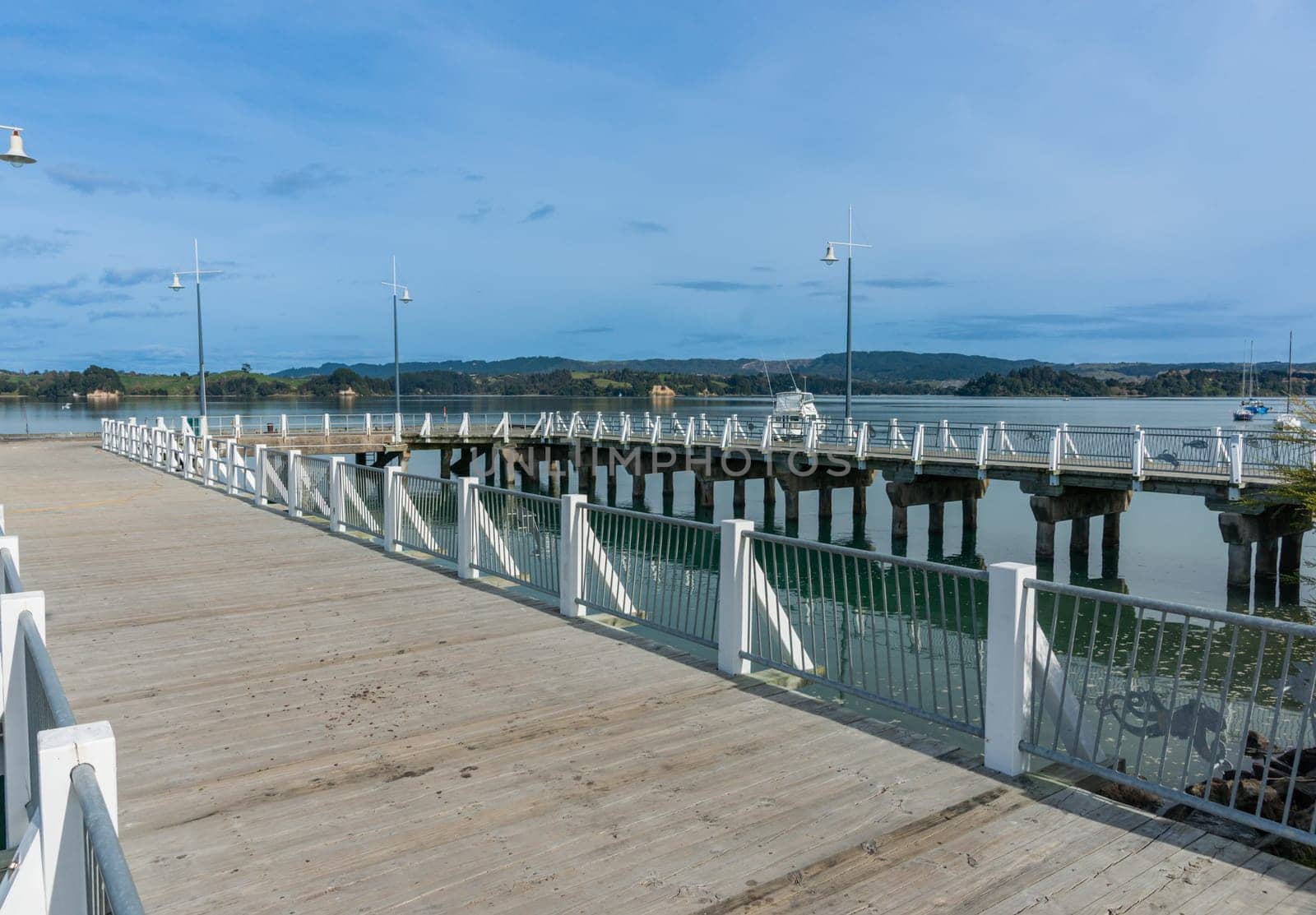 Ohiwa harbour wharf at Ohope New Zealand.