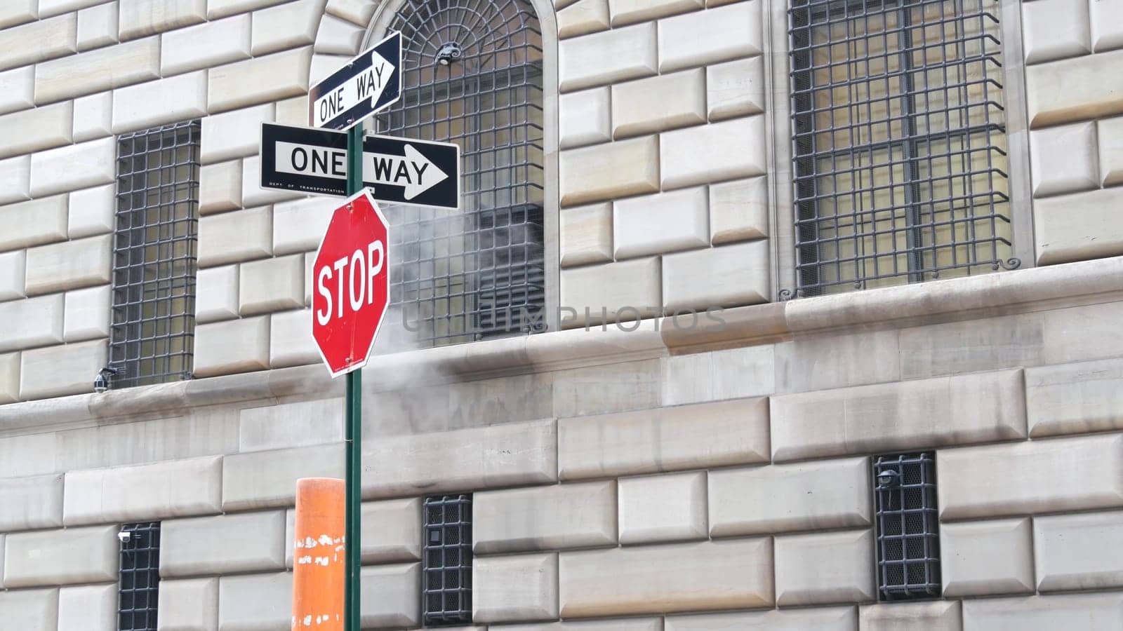 New York City, United States - 3 Sept 2023: Manhattan Downtown Financial District urban architecture. American Federal Reserve Bank building near Wall street Stock Exchange. USA Federal Reserve System