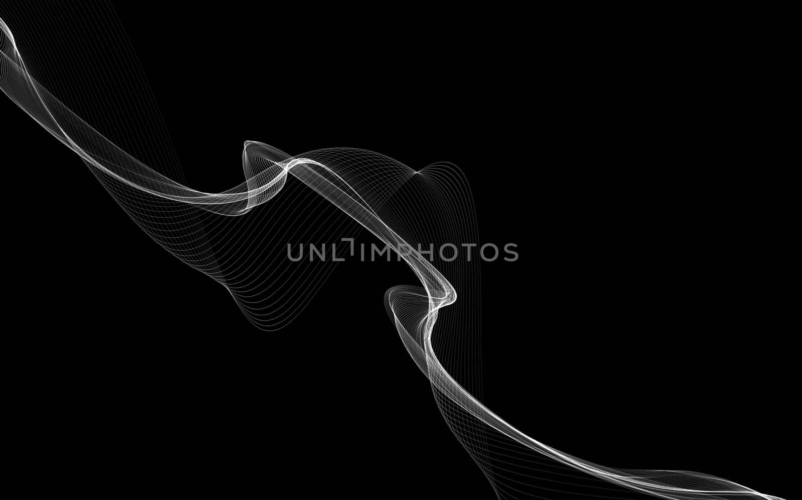 Dark abstract background with a glowing abstract waves, abstract background