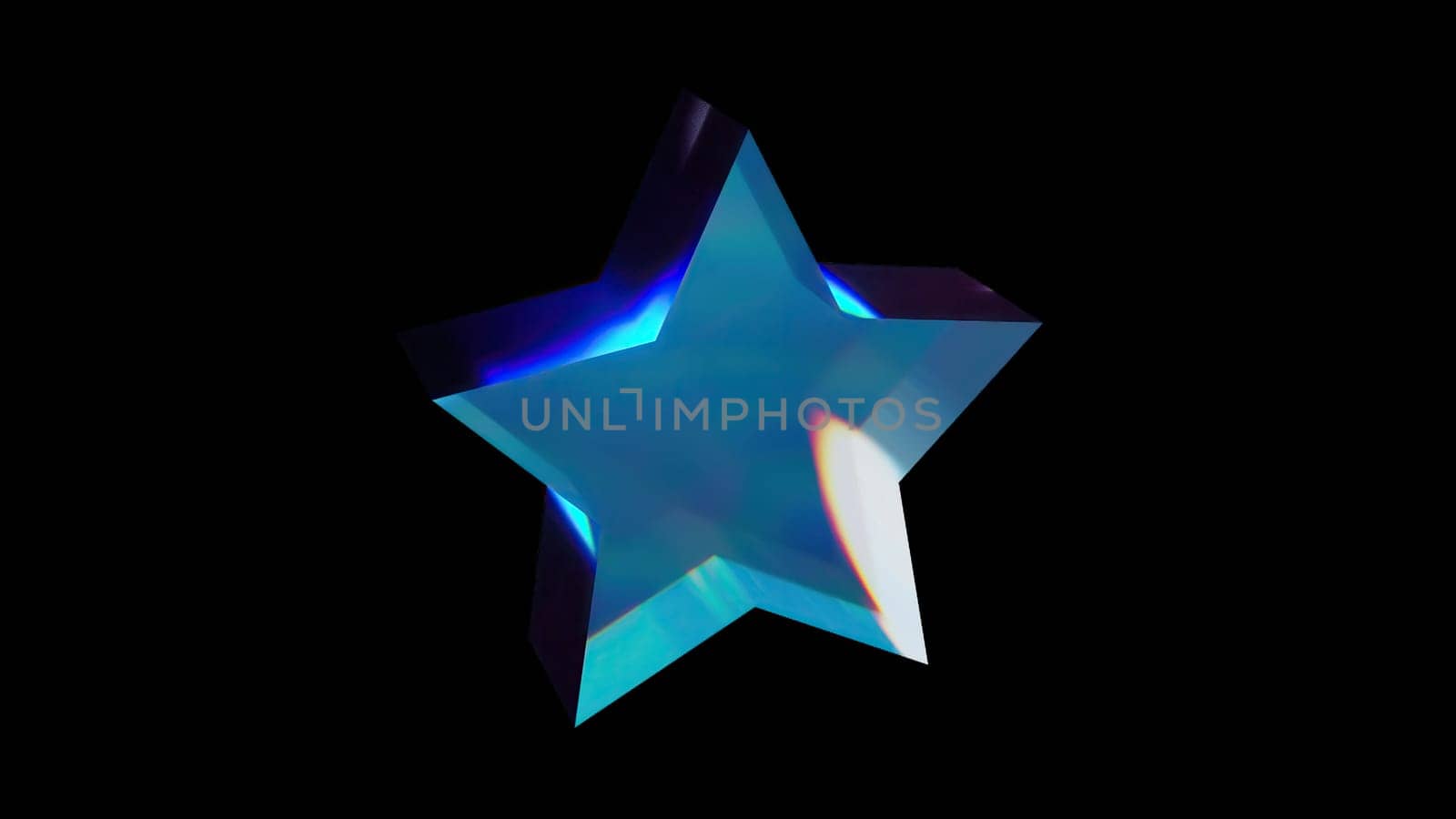 Glass 3d star. Computer generated 3d render