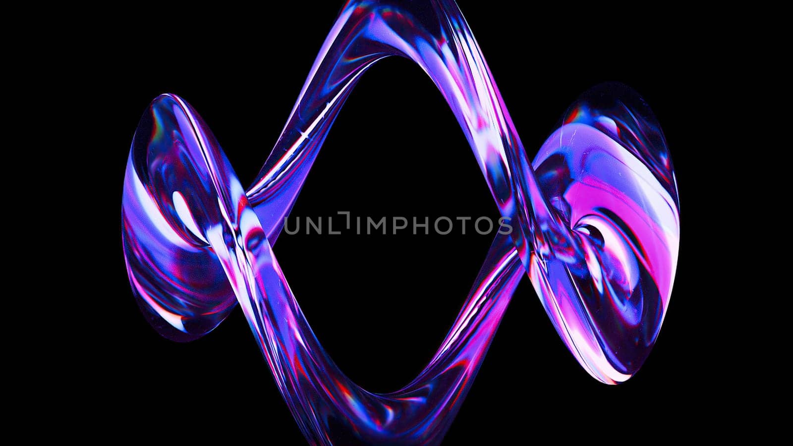 Dispersed glass element. Computer generated 3d render