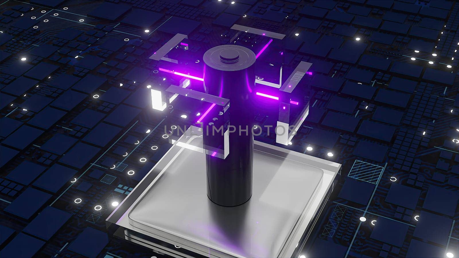 digital 3d battery. Computer generated