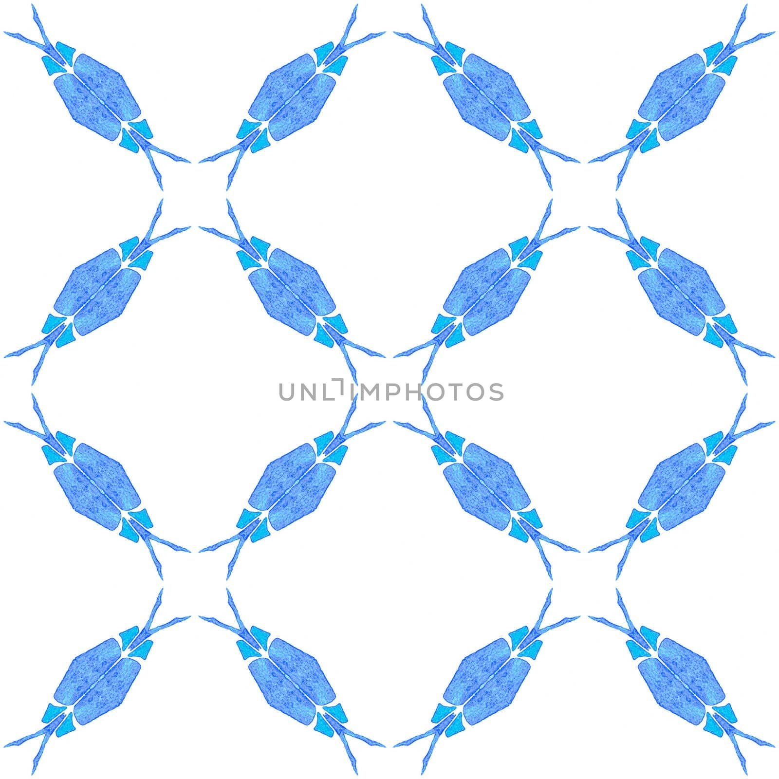 Textile ready cool print, swimwear fabric, wallpaper, wrapping. Blue bizarre boho chic summer design. Arabesque hand drawn design. Oriental arabesque hand drawn border.