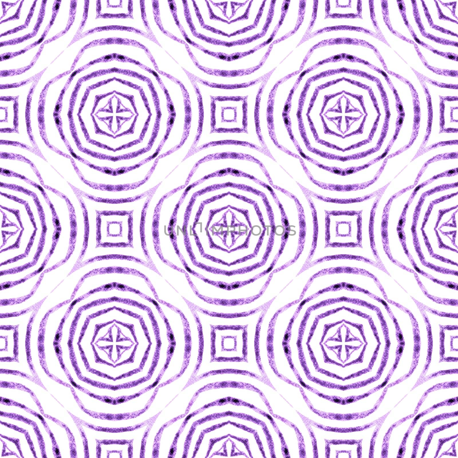 Hand drawn green mosaic seamless border. Purple superb boho chic summer design. Mosaic seamless pattern. Textile ready bold print, swimwear fabric, wallpaper, wrapping.