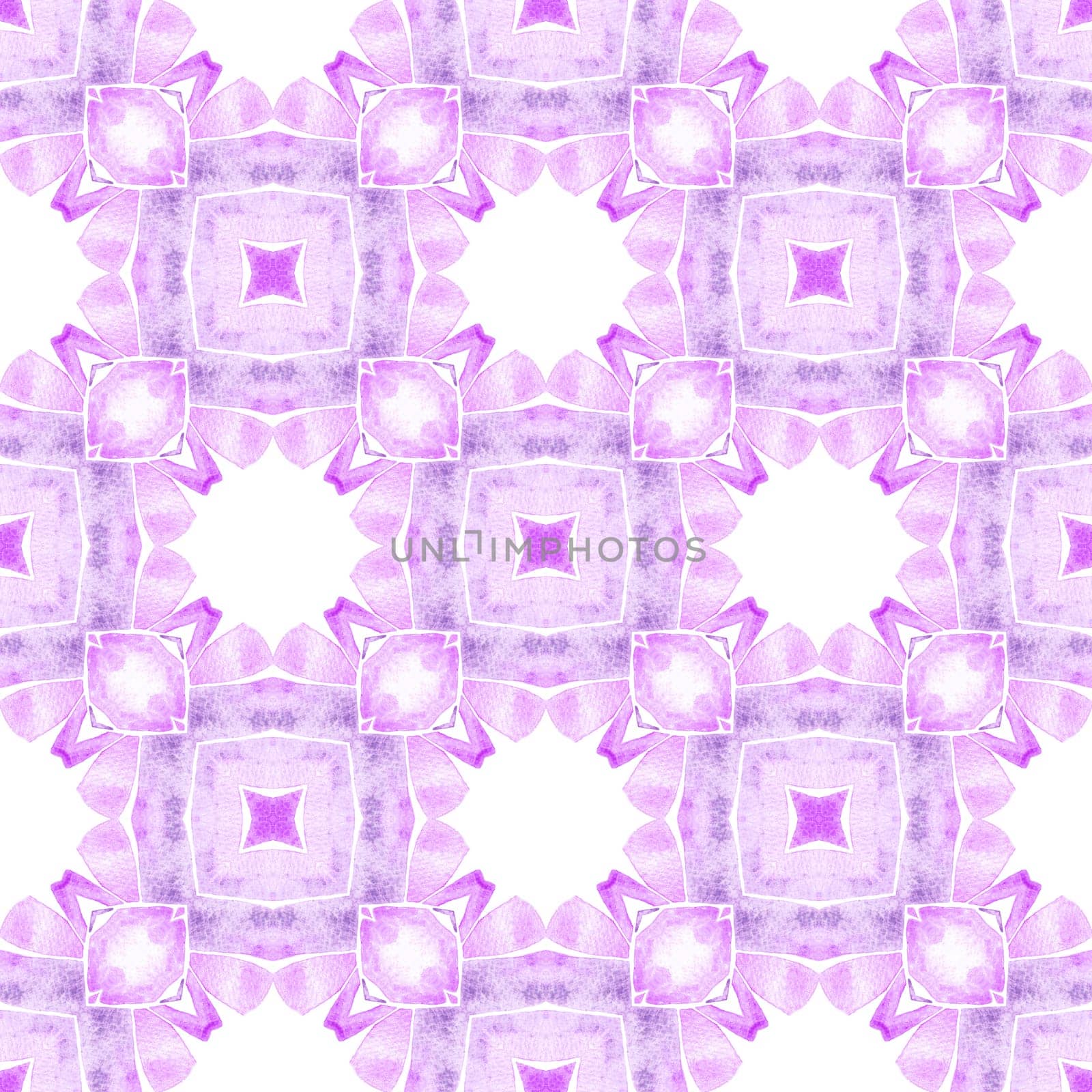 Exotic seamless pattern. Purple unequaled boho chic summer design. Textile ready memorable print, swimwear fabric, wallpaper, wrapping. Summer exotic seamless border.