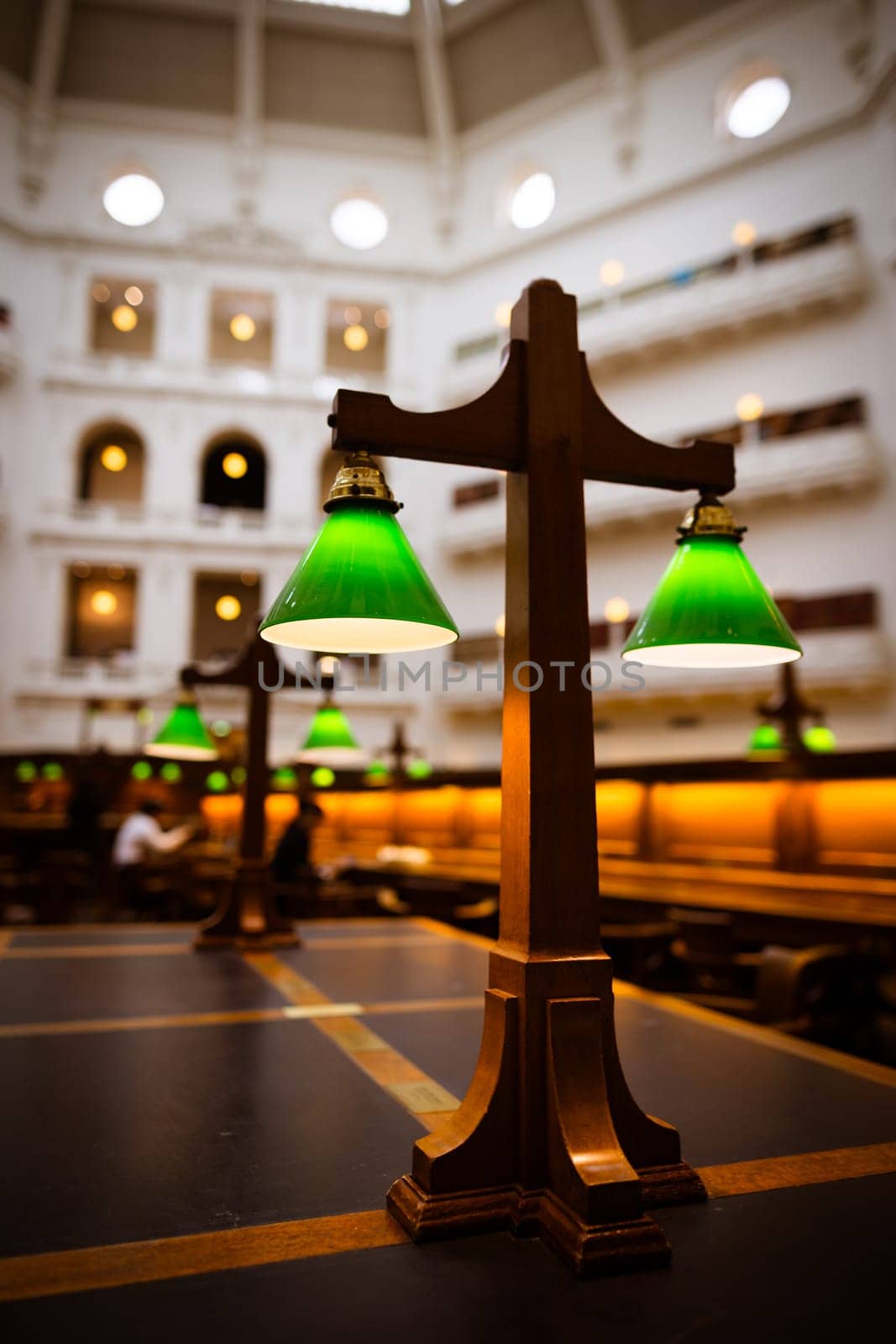 MELBOURNE, AUSTRALIA - DECEMBER 2 2023: The La Trobe Reading Room in the State Library of Victoria located in Melbourne, Victoria, Australia