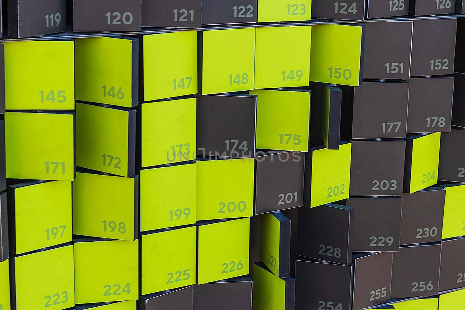 Colorful, numbered blocks of puzzle
