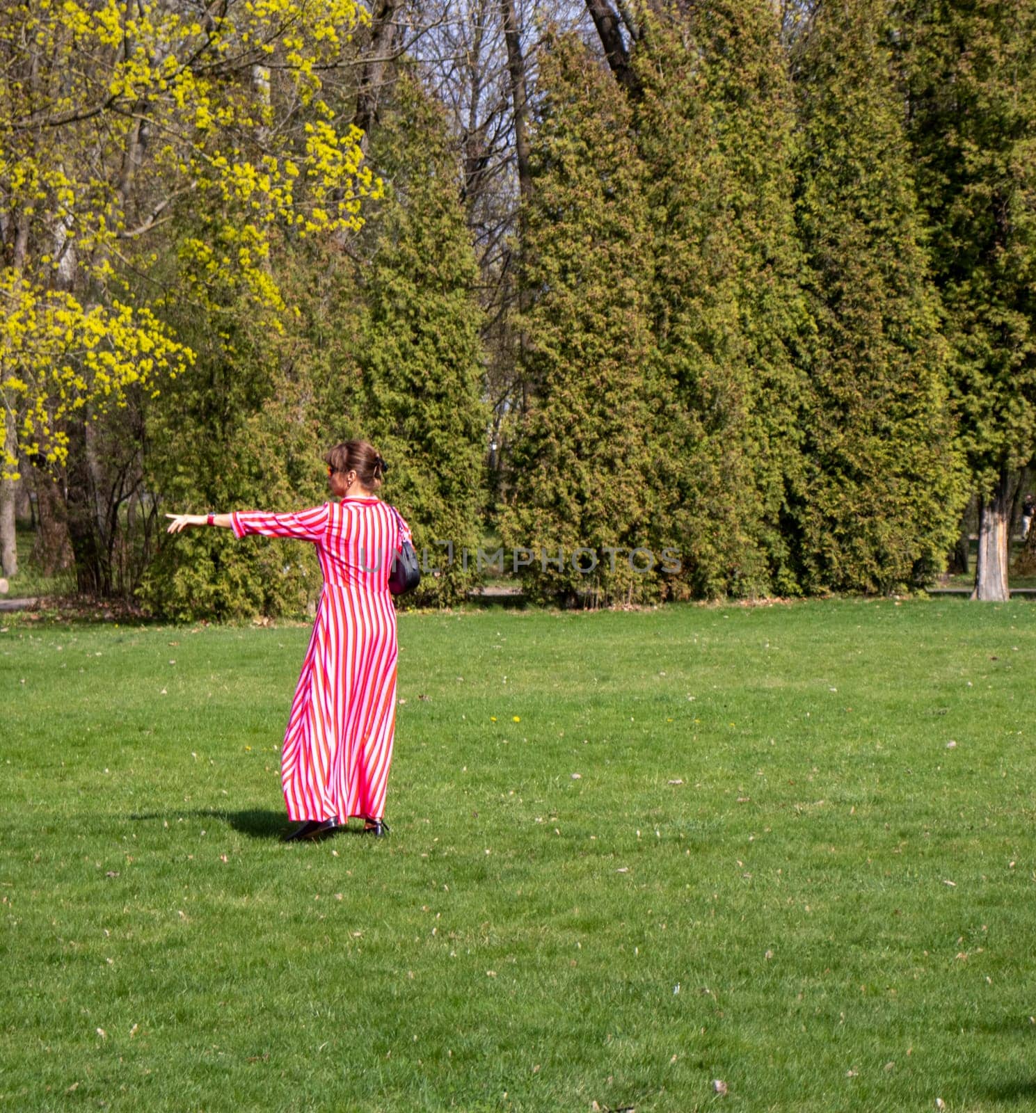 Minsk, Belarus - 05.04.2025 - People enjoying first sunny days outdoors