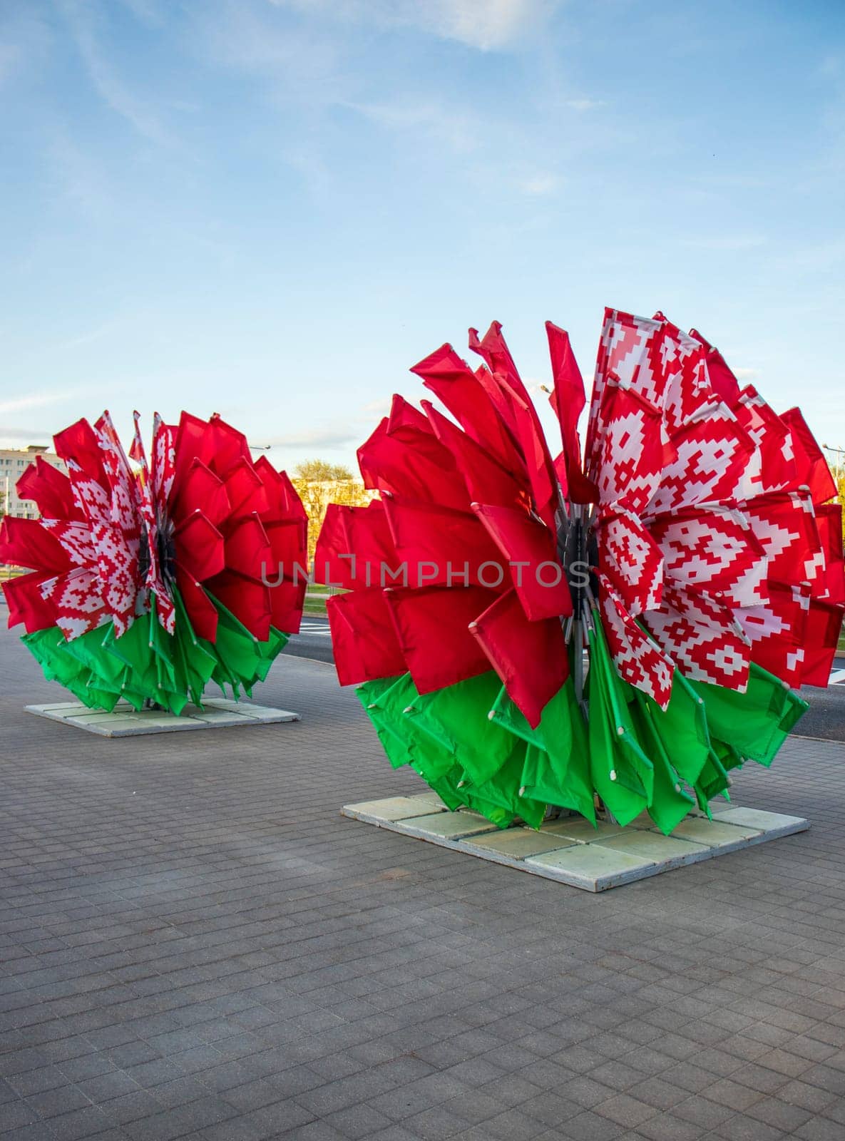 Minsk, Belarus - 05.04.2025 - City is decorated for celebration of victory day of the second world war