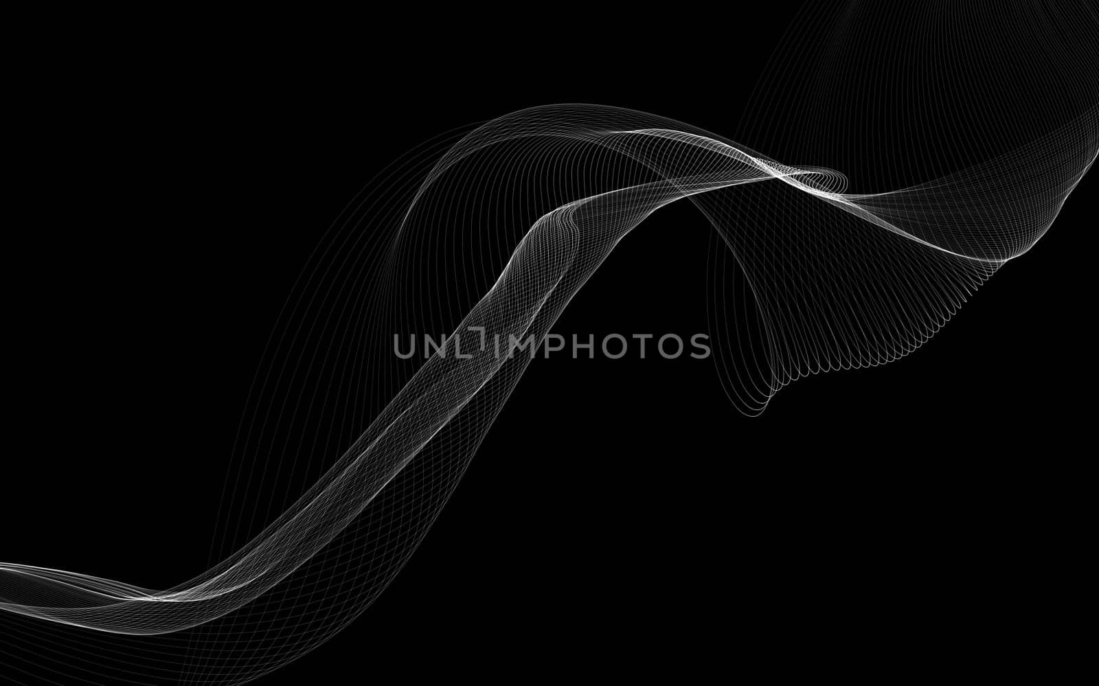Dark abstract background with a glowing abstract waves, abstract background