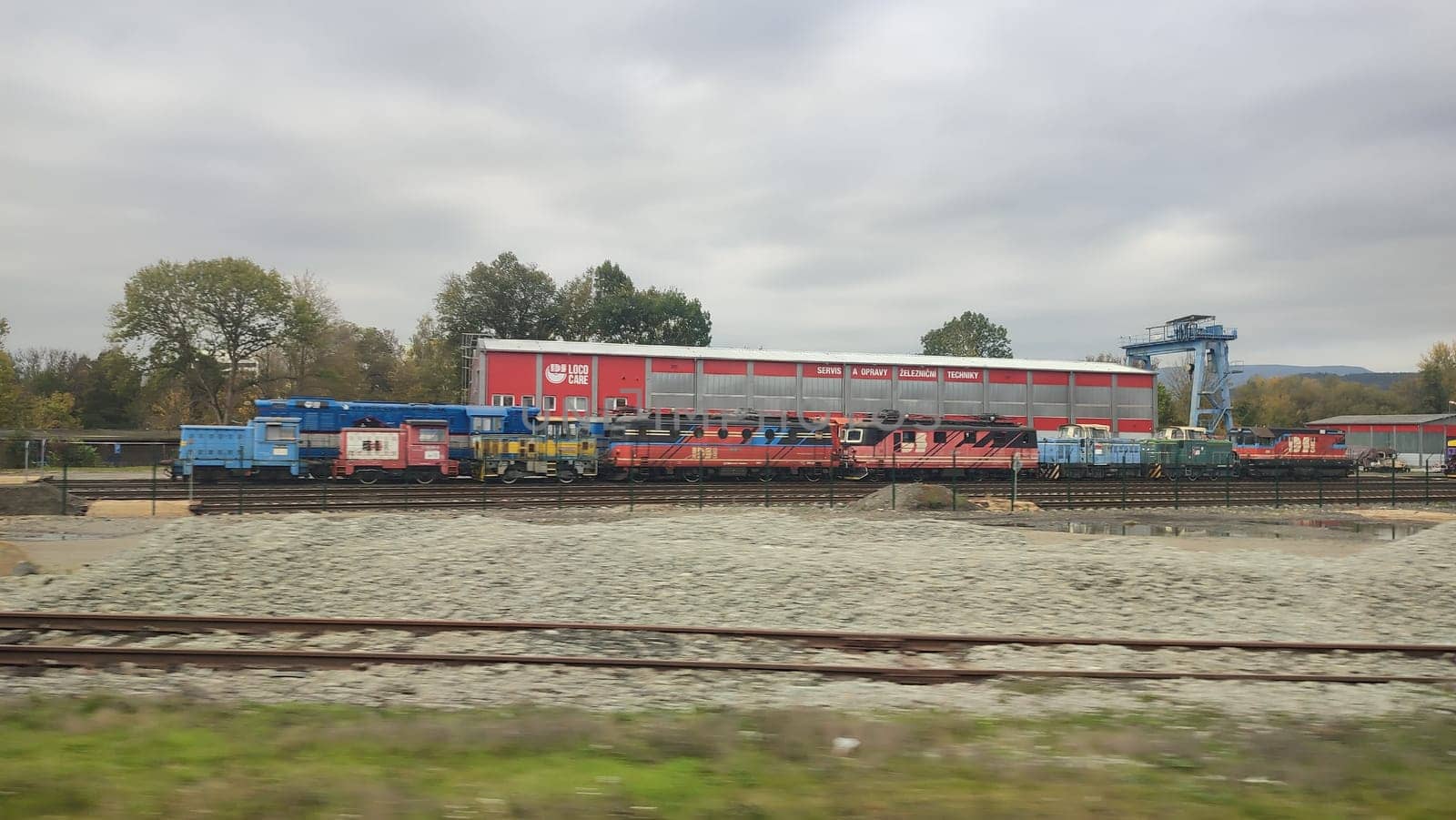 Decin Czech Republic Europe October 18 2024, Trains industrial building outdoors travel shotlisttravel place destination sign objects products . High quality photo