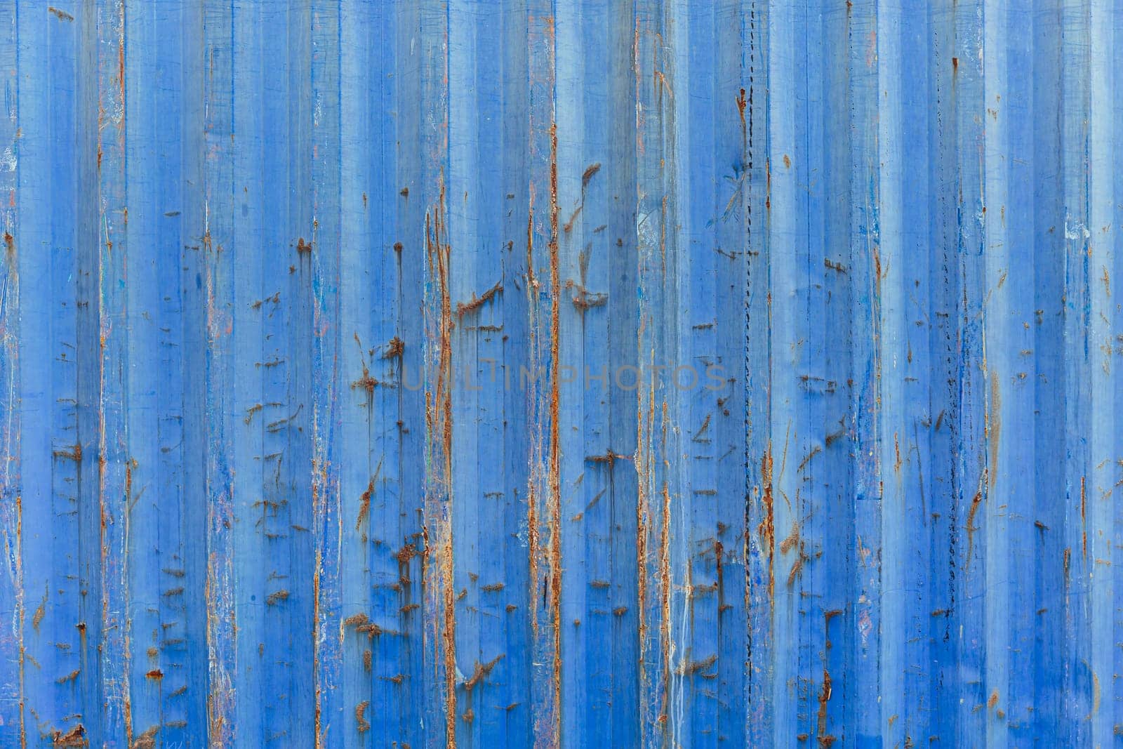 old grunge rusty wave stripe steel container metal wall texture pattern for background
