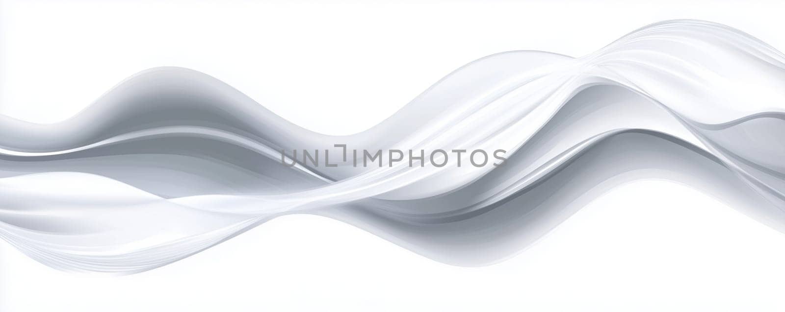 Delicate white waves sweep across a light background, conveying a sense of calm and movement. The fluid forms create an elegant and modern aesthetic suitable for various design applications.