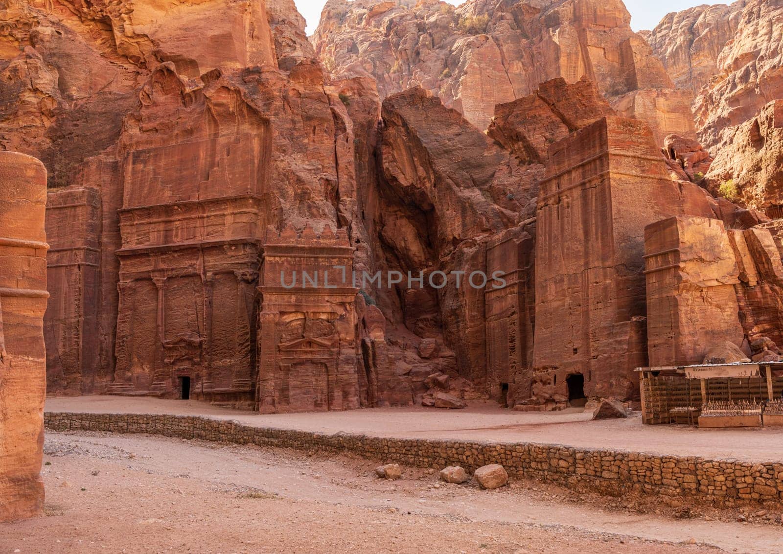 Tomb BD 70 in the Street of Facades in Petra in Jordan in the Outer Siq
