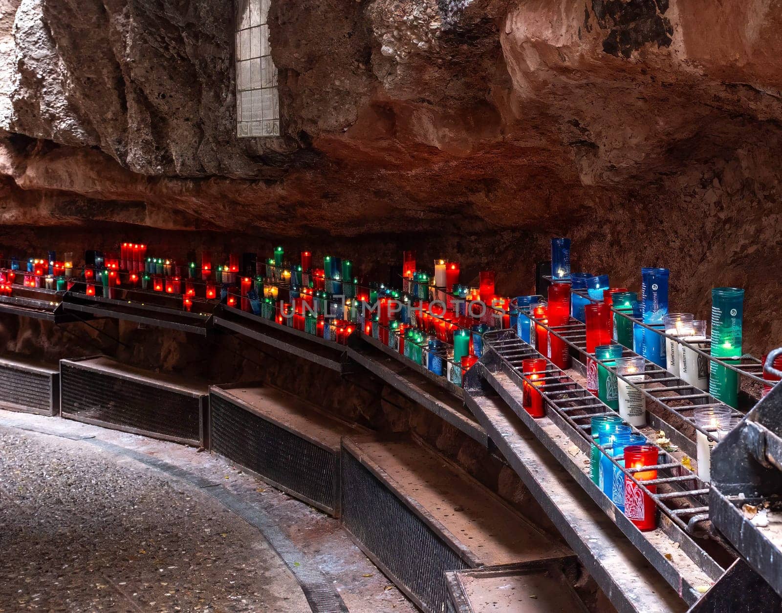 MONTSERRAT, SPAIN - October 28, 2024: Views inside the Basilica of Santa Maria de Montserrat Abbey
