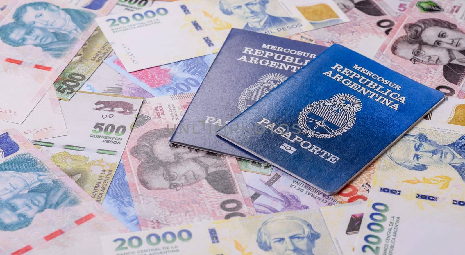 Argentine passport for travelling, flying and doing business. Argentina document, id for crossing the border